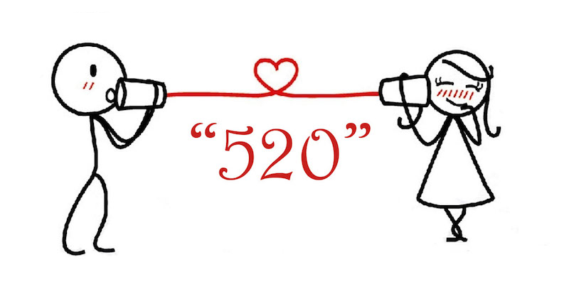 Ý nghĩa của con số 520 trong tiếng Trung